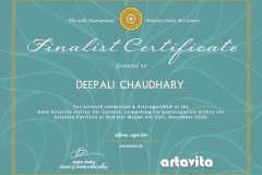 Artavita66_FinalistCertificate_Deepali-Chaudhary